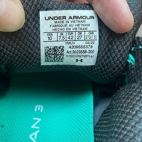 Under Armor HOVR Guardian 3 Running Shoes in Neptune Women Size 10 - Picture 11 of 12